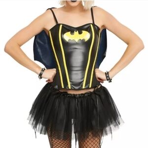 DC Comics Batman Halloween Costume Cosplay Lace-Up Corset Top L/XL